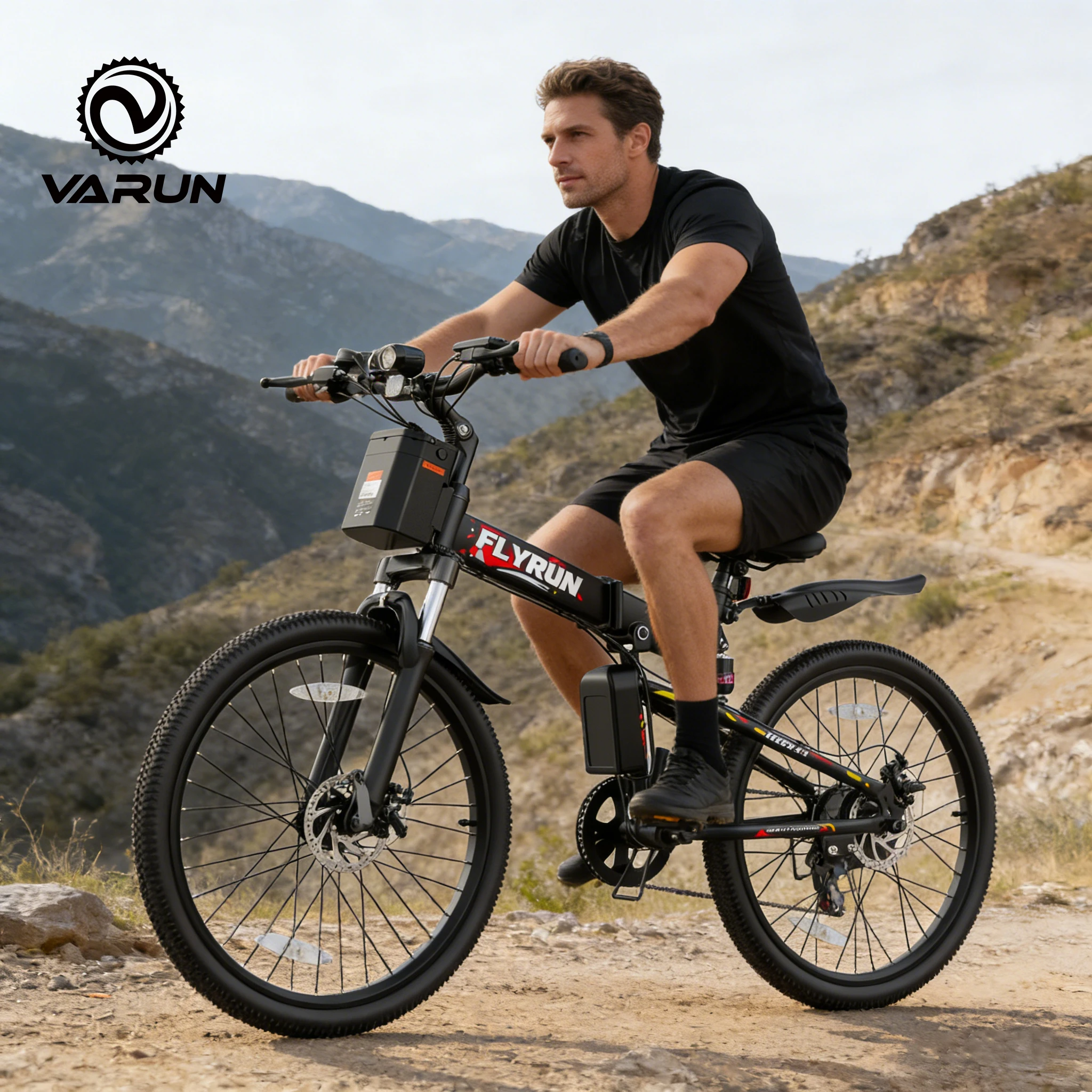 

Flyrun AR26-ST Folding Adult Electric Bike, 750W Peak Motor, 48V 7.8Ah Battery, 26" Tire, 20MPH, E-bike UL 2849, 1 Year Warranty