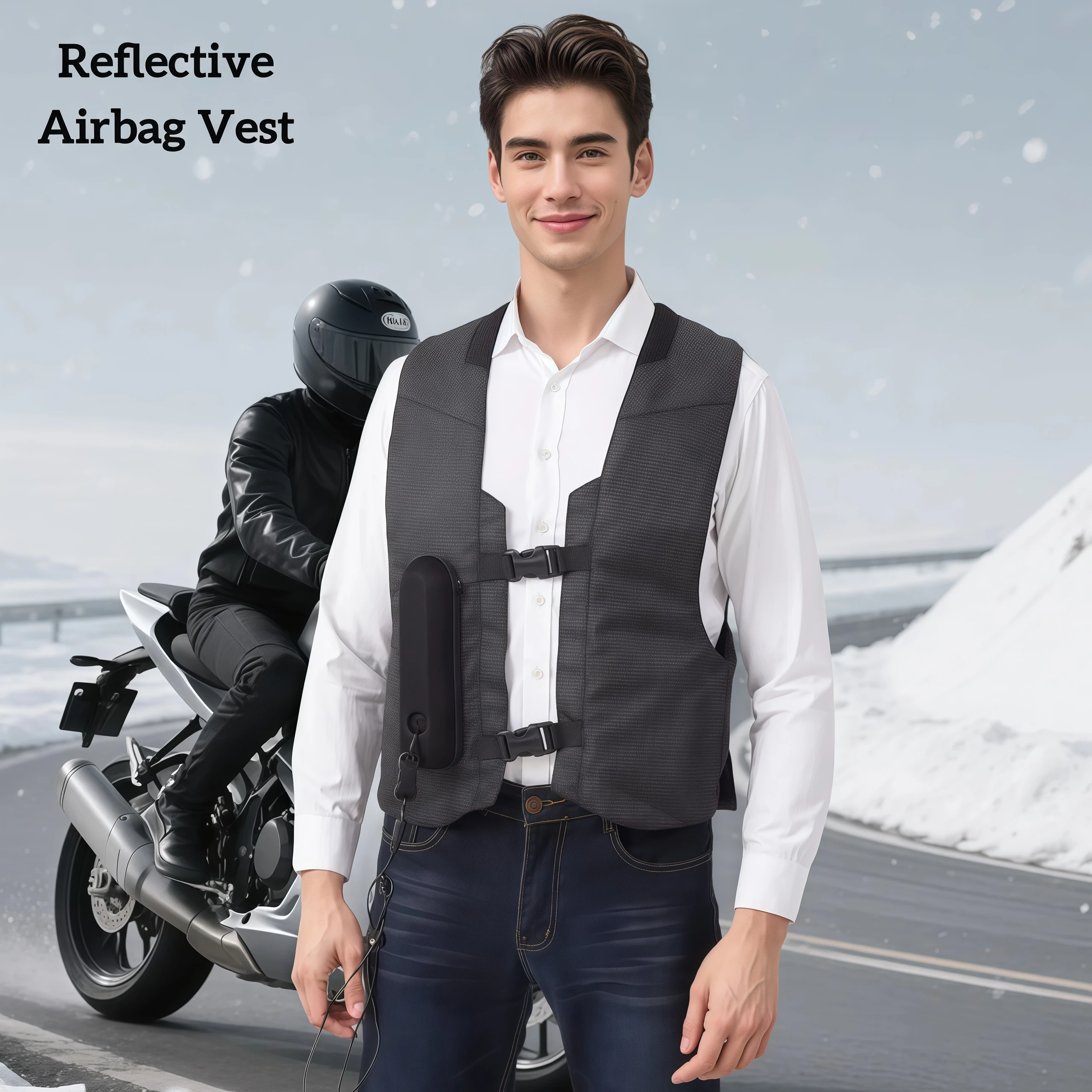 

Сертифицированный CE светоотражающий нейлоновый мотоциклетный жилет с подушкой безопасности для мотокросса, защитный жилет