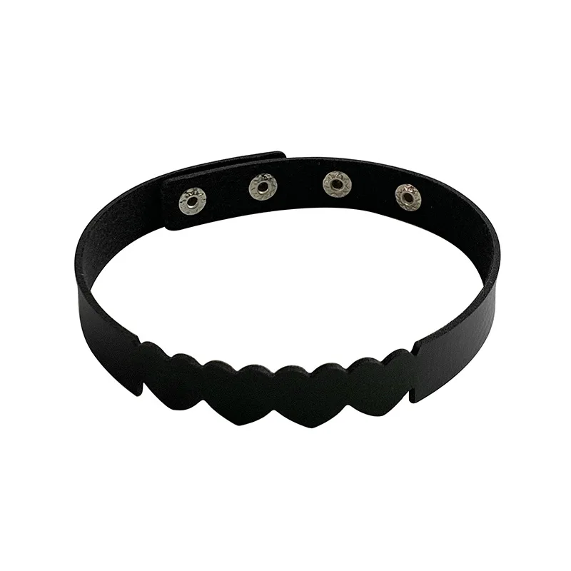 커플용 섹시 PU 가죽 피치 하트 체인 칼라, BDSM 본디지, 노예 바디 하네스 목걸이, 섹스 토이, 게임 드롭 배송, 신제품