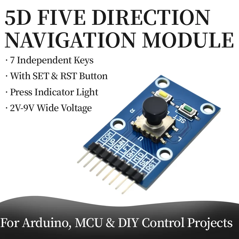 10/7/2/1PCS 5D Five Direction Navigation Button Module 7 Independent Keys SET RST Rocker Keyboard For Arduino MCU AVR