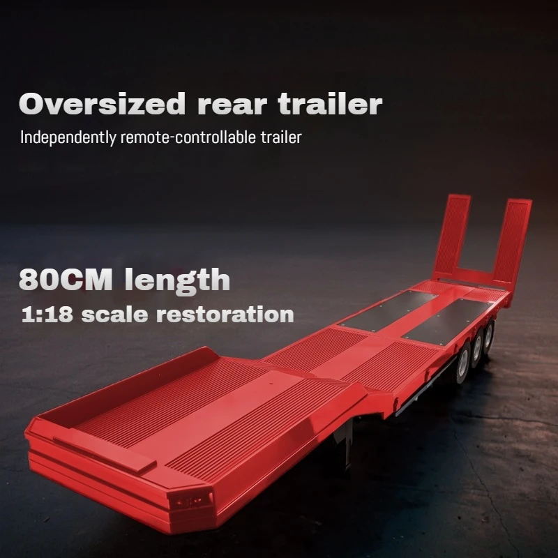 HUINA 1:18 مقياس RC شاحنة ثقيلة جرار نموذج كامل مقطورة معدنية رئيس محاكاة لودر أطفال بالريموت كنترول لعبة التحكم عن بعد