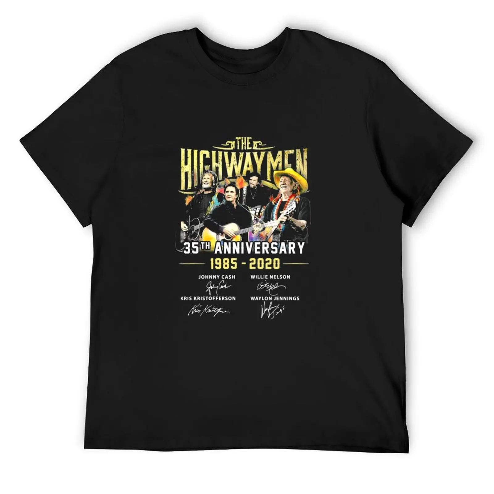

The-highwaymen-35th-anniversary-1985-2020-signatures-thank-you-for-the-memories t Shirt T-Shirt