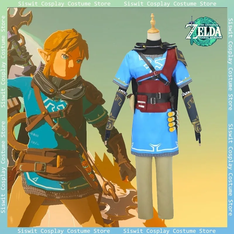 Game Zelda Cosplay Breath of The Wild Link Costume Cosplay Prop Accessories Party Anime Carnival Dress Up Tunic Outfits Full Set