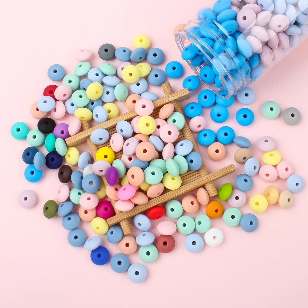 20/50/100/500/1000Pcs Silicone Beads Pellet Beads For Jewelry Making DIY Beaded Pen Necklaces Bracelets Food Grade Accessorie