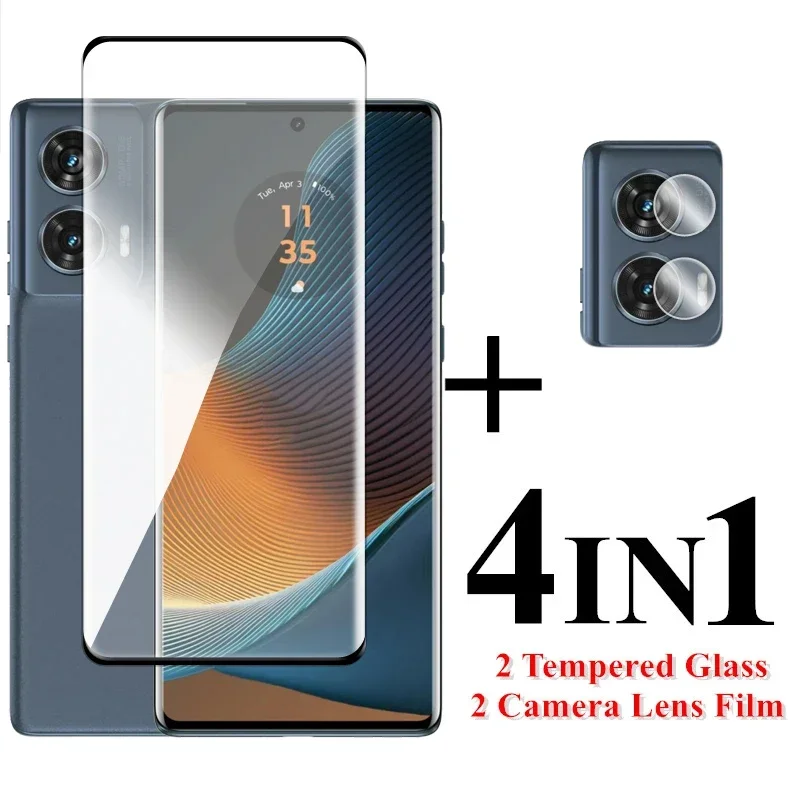 

For Motorola Edge 50 Fusion Glass For Motorola Edge 50 Fusion Tempered Glass Full Cover 3D Curved Screen Protector 9H Lens Film