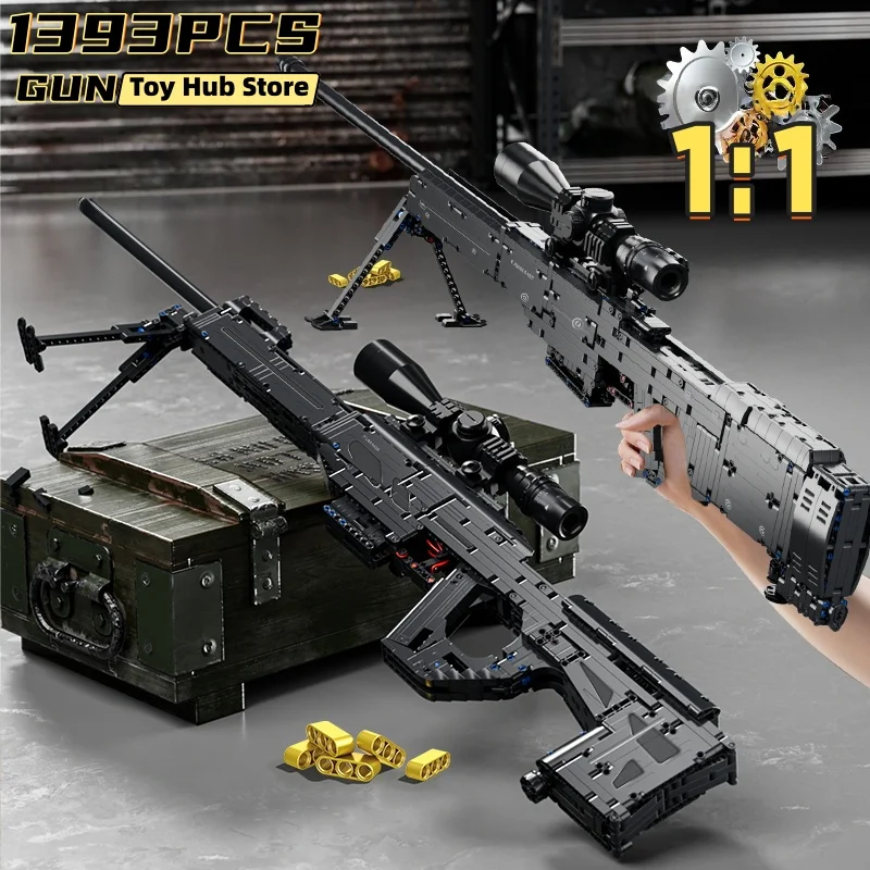 

MOC City Military Army Weapons LR4 AWN M416 QBZ95 Штурмовая винтовка Модель Строительный блок Головоломка Сборка Кирпичи Игрушка для взрослых