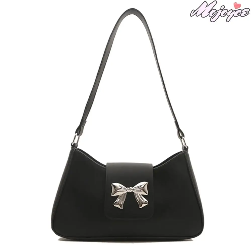 

Shoulder Bag PU Leather Cute Bow Purse Trendy Tote Bag Purses Underarm Bag for Women Work Shopping Travel