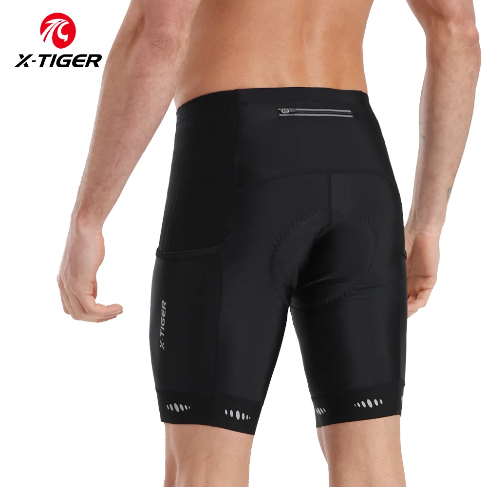 AliExpress X-TIGER Men's Cycling Shorts Triple Pocket Gel Padded Cycling Reflective Shorts TMB Bicycle MTB Underwear Outdoor Casual Pants
