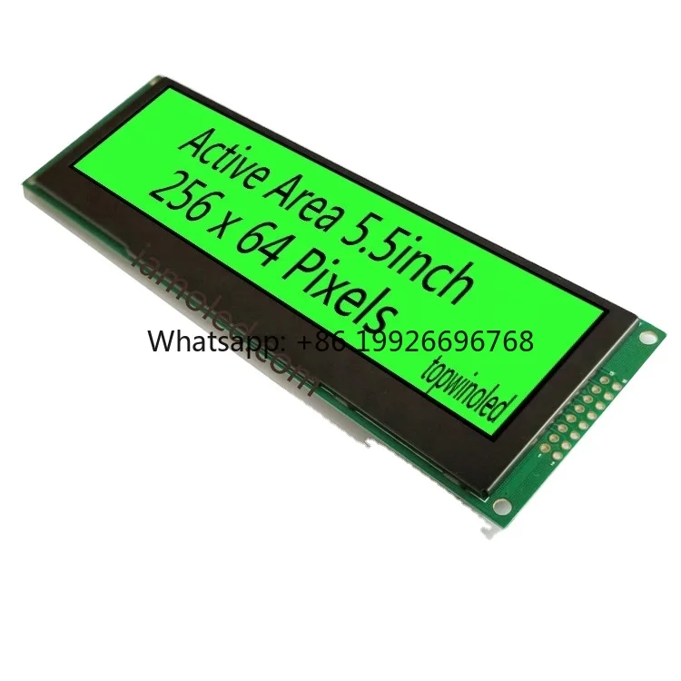 

Best selling 5.5 inch 5.5'' 256x64 pixel green 16 gray oled module for electronic instrument SSD1322 TW56640560A01 with PCB