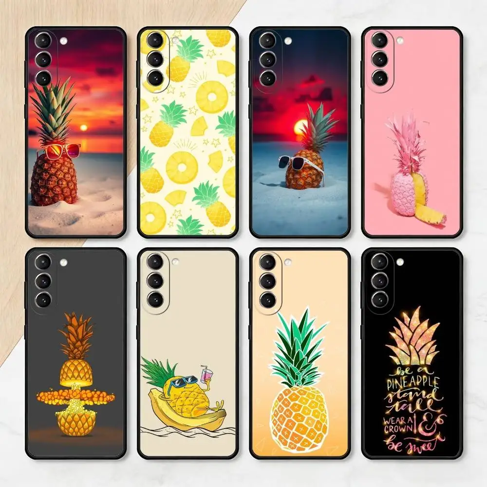 

S-Summer P-Pineapple Case for Samsung Galaxy S21 S25 FE S24 S23 Ultra S20 S9 S22 Plus S10 TPU Cover