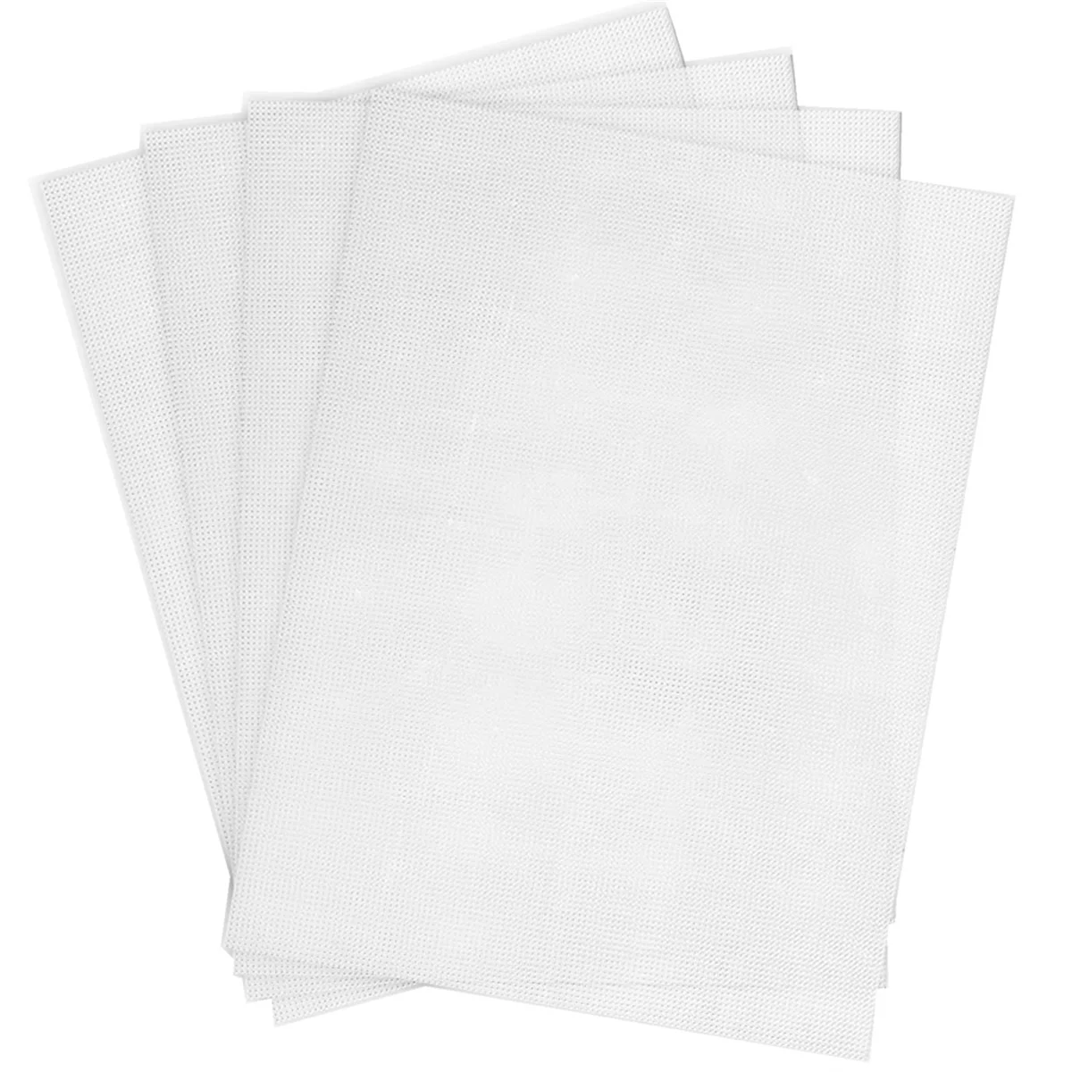 Plastic Mesh Canvas Sheet, Aida para Cross-Stitch Making, Organizador de Jóias, Branco, 14 Contagem, 14 CT, 11x8 Polegada, 4 pcs