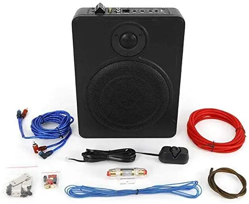 8 Inch 200W 30-100Hz Car Under-Seat Active Subwoofer Power Amplifier Bass Box Car Ultra Slim Subwoofer Car Stereo Audio Speaker