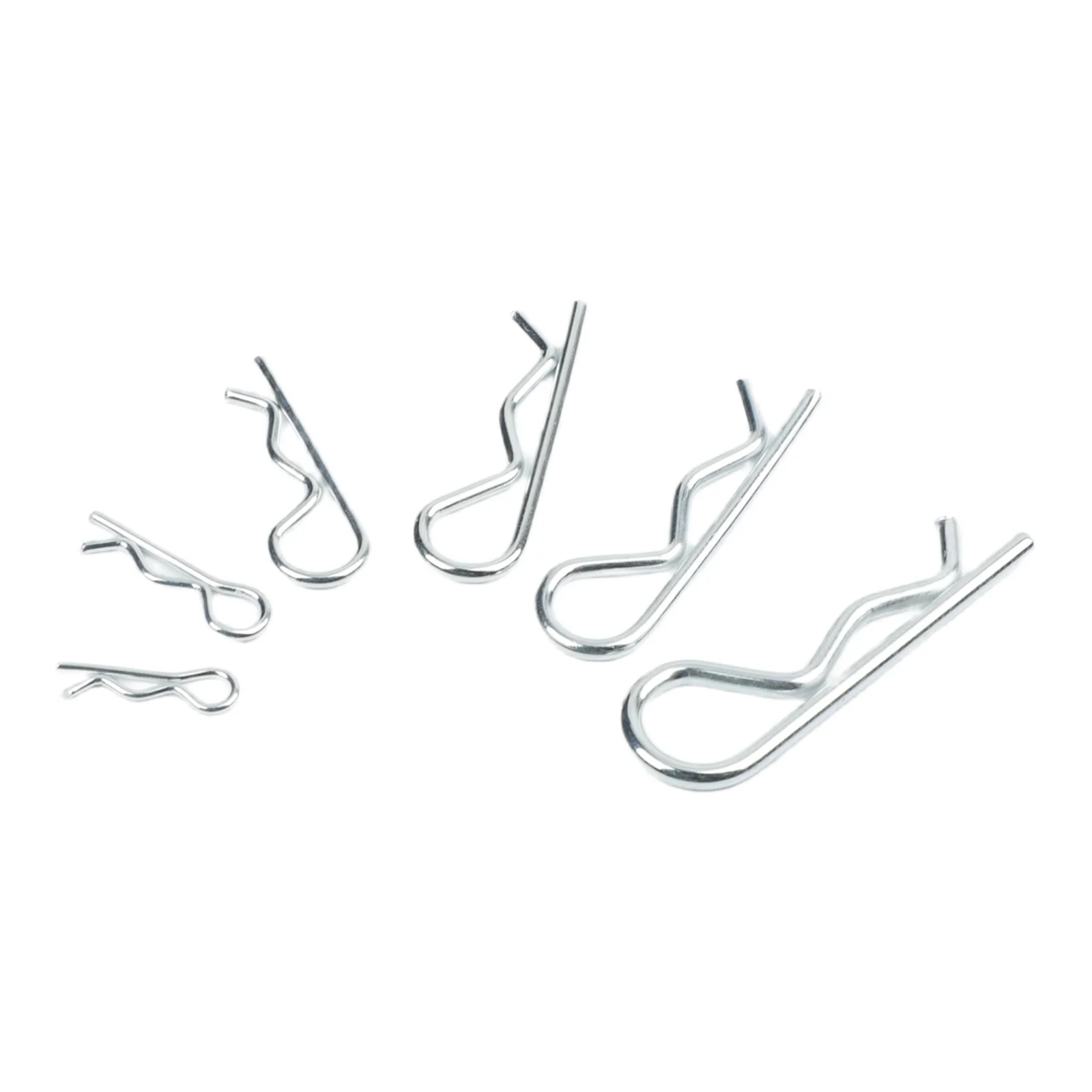 100pcs Multiple Size R-Type Cotter Pins Set R Type Spring Cotter Pin Wave Shape Split Clip Clamp Hair Tractor Pin For Car