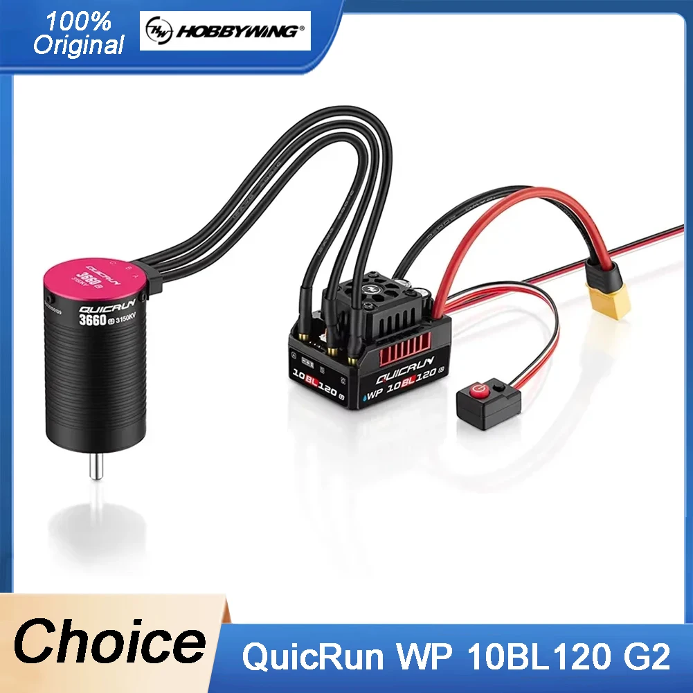 

HobbyWing QuicRun WP 10BL120 G2 120A ESC 3652 3660 G2 Бесщеточный двигатель для 1/10 RC Модель автомобиля Багги Гоночные аксессуары