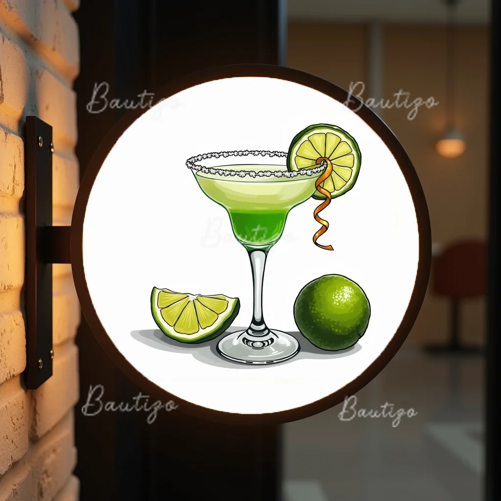 Custom Cocktails Light Box for Bars Business Acrylic LED Waterproof Double Sided Outdoor Storefront Signage Wall Mounted