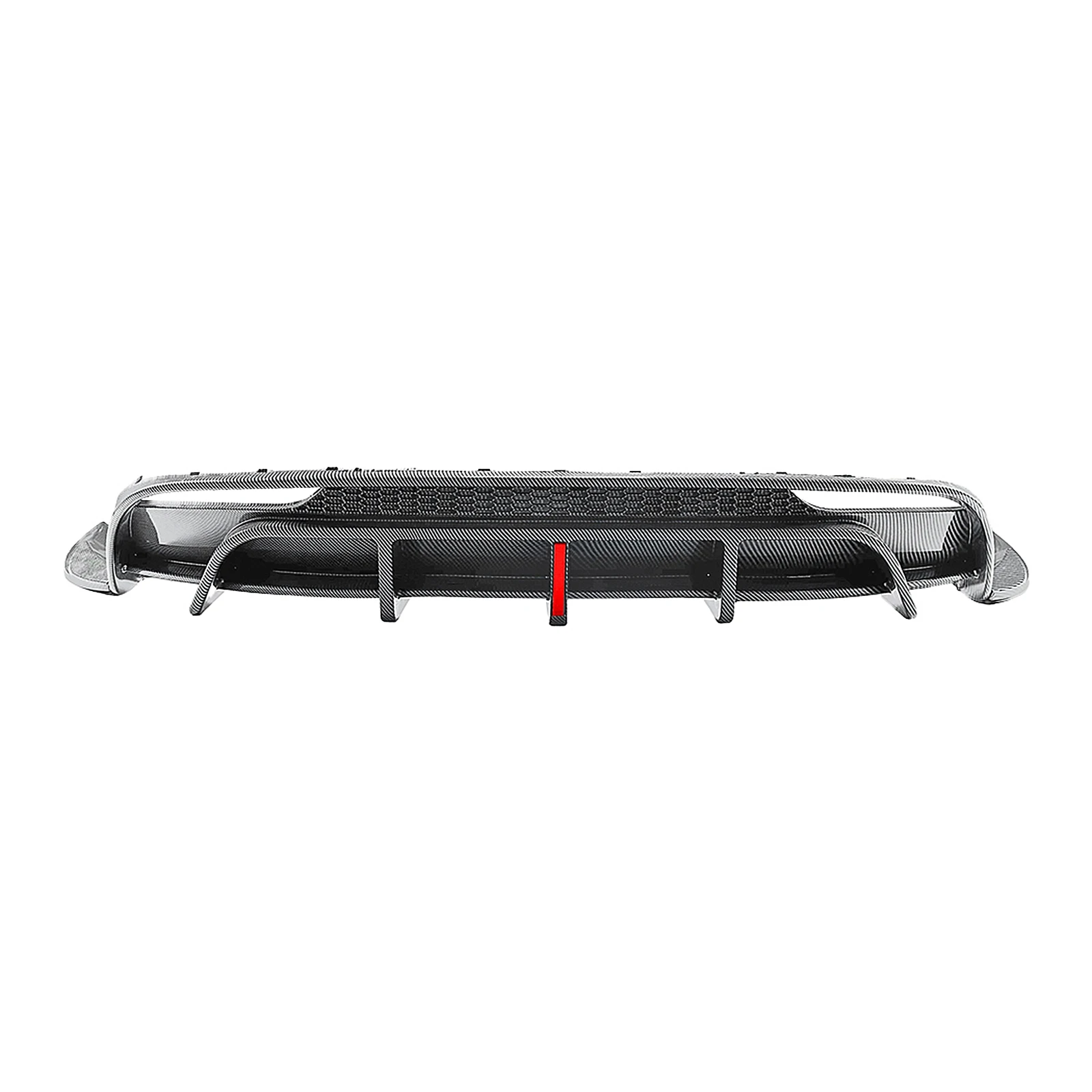 Tail Rear Bumper Diffuser Lip Carbon Fiber Look/Gloss Black Boot Lower Splitter Bracket Protector For Tesla Model 3 2024-2025