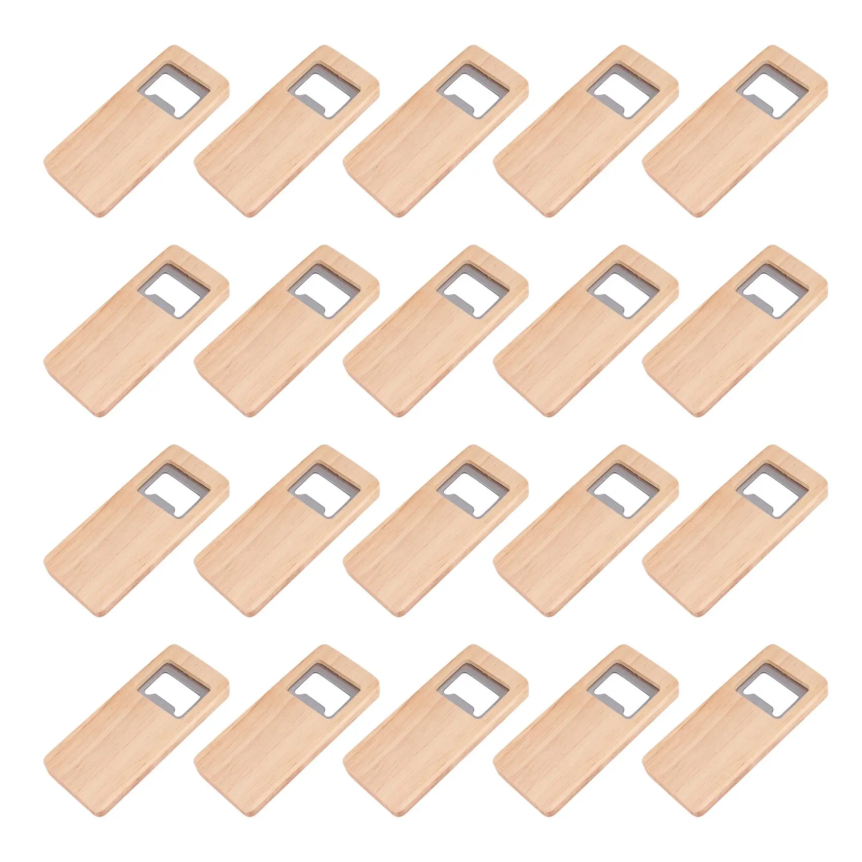 SLQZT 20 pezzi apribottiglie in legno con manico in legno cavatappi apribottiglie in acciaio inossidabile accessori da cucina per bar regalo