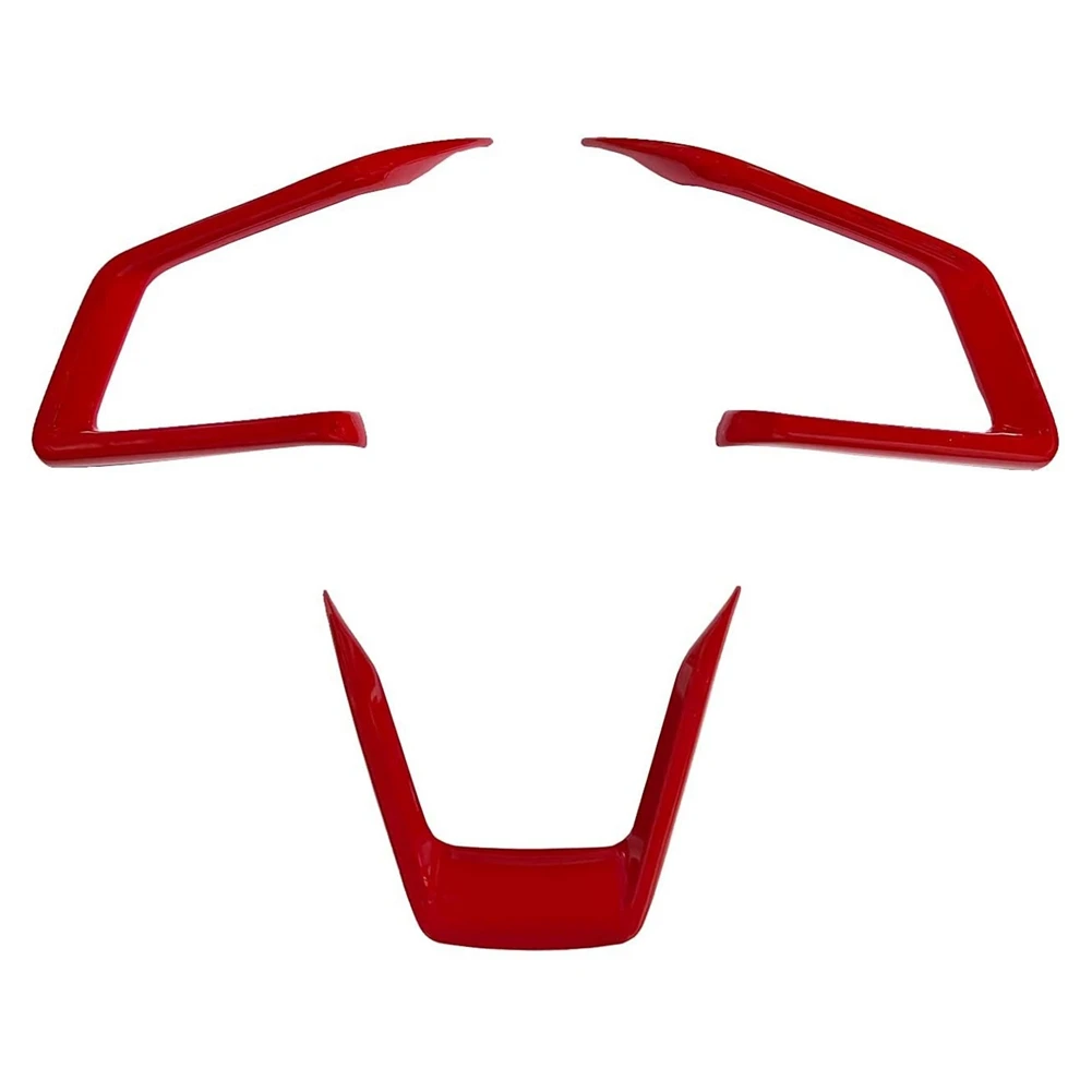 لوحة عجلة قيادة السيارة ، إطار تشذيب لسوبارو فورستر XV crossstrek Outback Impreza ، إكسسوارات داخلية ، أحمر ، 3 av