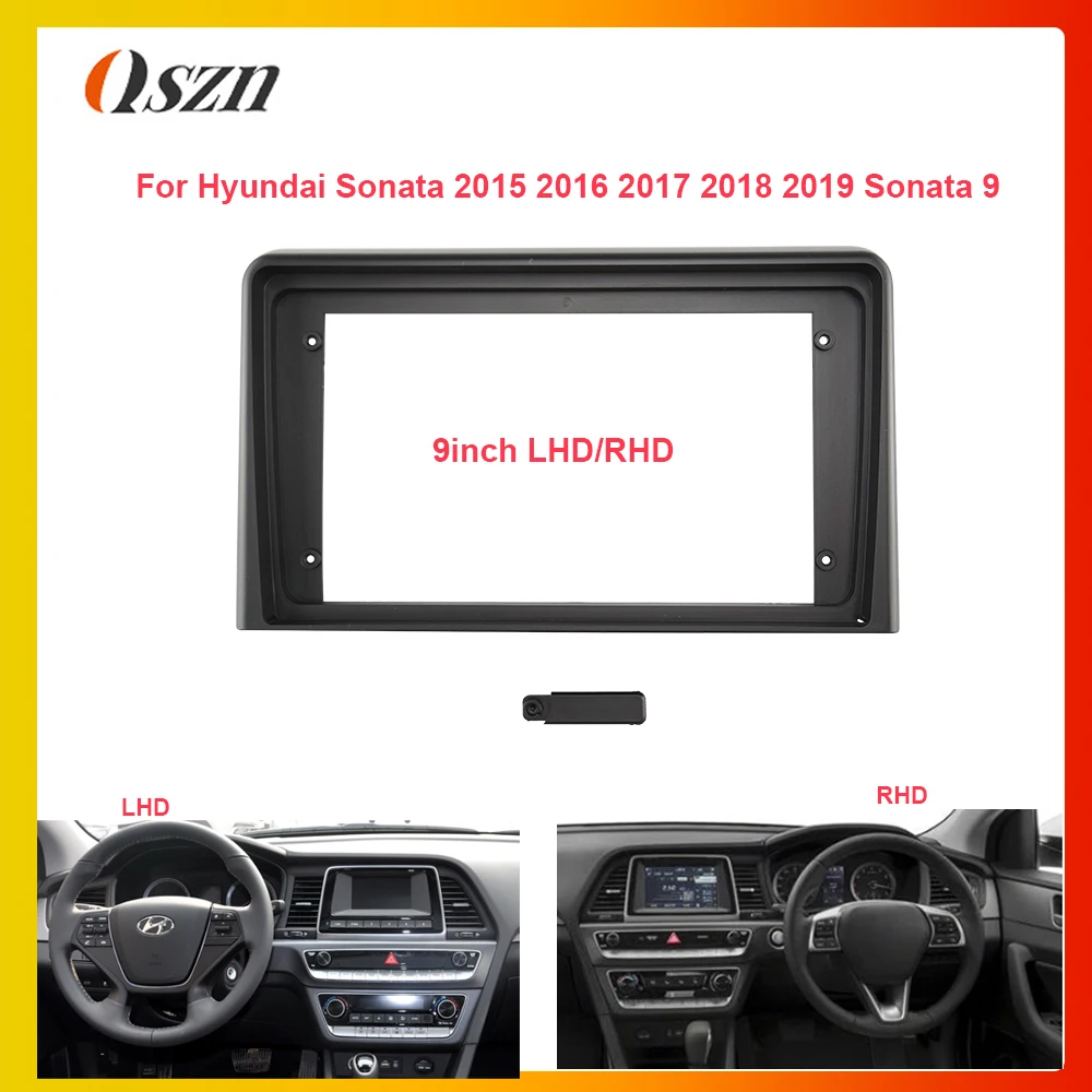 Car GPS Navigation For HYUNDAI SONATA 9 2015 2016 2017-2019 Stereo Radio Fascias Panel screen Frame Fit Dash Trim Kits