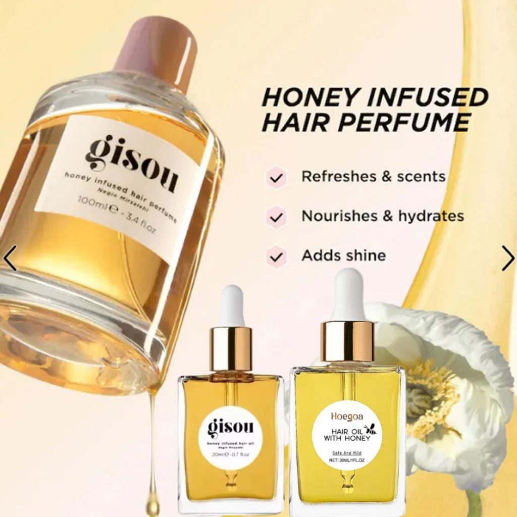 20/50ML Honey Infused Hair Care Oil For Gisou Long Lasting Fragrance Deep Nourishing Flexibility Conditioner Hair Care