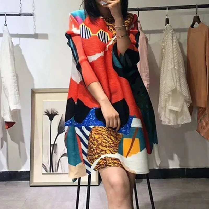 2023 Spring New Colored Round Neck Long Sleeve Casual Loose Size Women's Dress  long dress  LOOSE