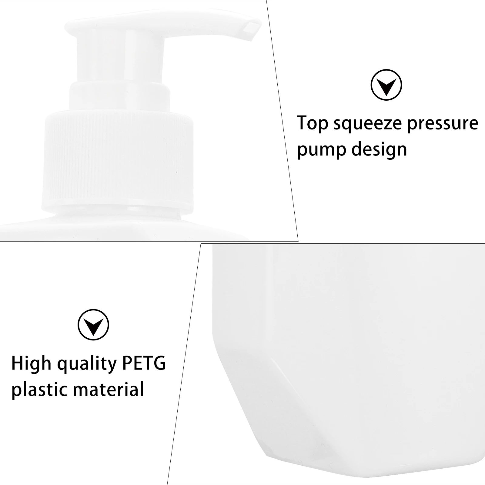 

8 Pcs Shampoo Bottle Lotion Dispenser Bathroom Bottles Refillable Travel The Pet Pump