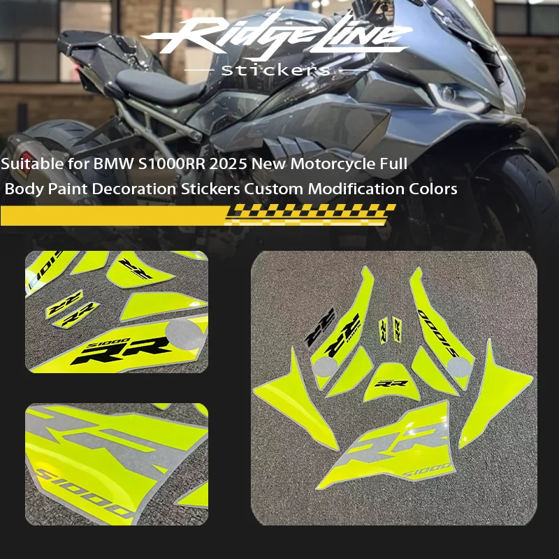 

Suitable for BMW S1000RR 2025 New Motorcycle Full Body Paint Decoration Stickers Custom Modification Colors
