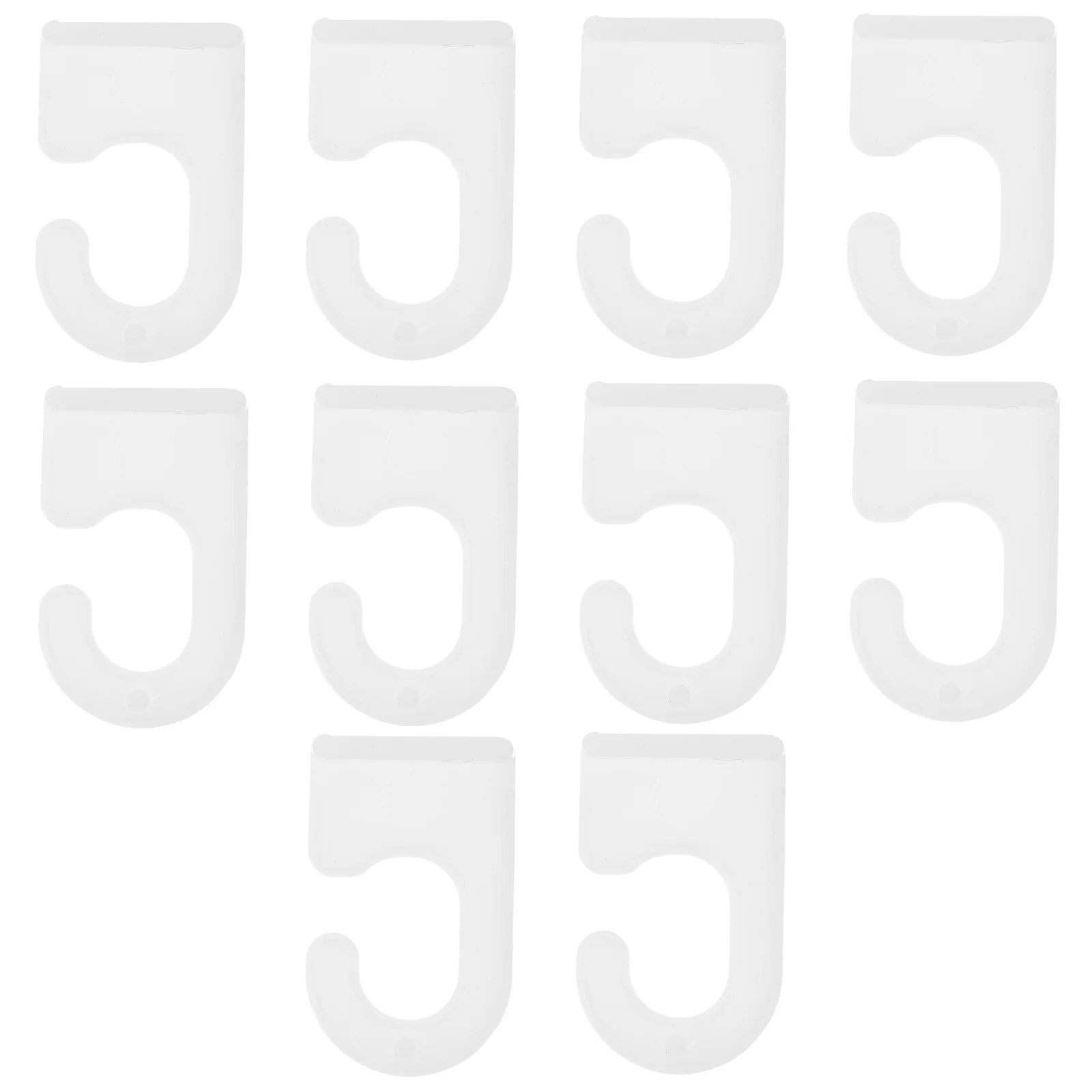 

10 Pcs Advertising Hook Scroll Hooks for Hanging Rod Accessories Fixing Plastic