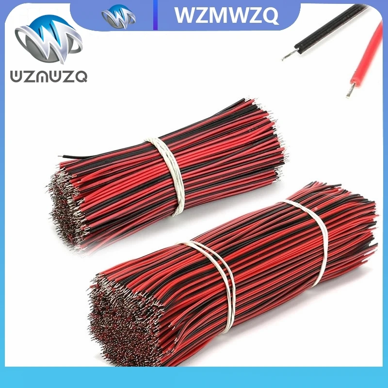 

50 шт./лот, красная, черная леска Abreast 26AWG, длина 100 мм, 150 мм, светодиодная линия, соединительная оловянная проволока, DIY 2P, электронная проволока для сварки