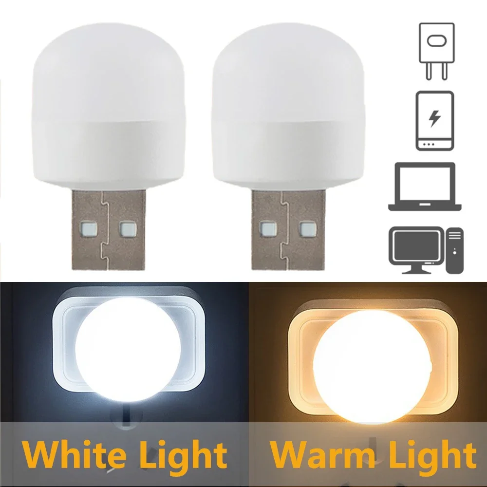 Mini USB Plug Lamp Night Light Computer Mobile Power Charging LED Eye Protection Reading Small Book Light Desk Lighting Tools