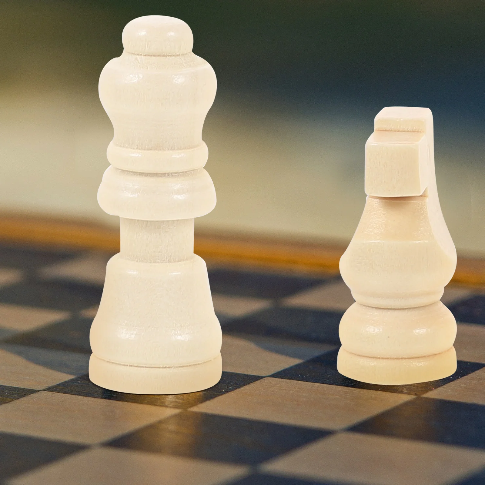 

2Sets Replacement Chess Pieces Wooden Mini Chess Set for Board Games Small Size Easy to Hold Perfect for Home Fun