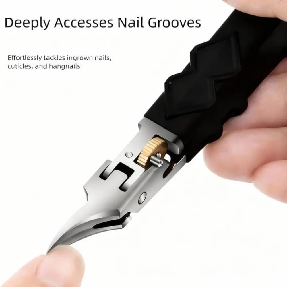 3Pcs/Set Anti-Slip Grip Nail Clipper Set Precise Access Nail Tools Eagle Beak Angled Nail Clippers Ultra-Sharp Tips Nail file