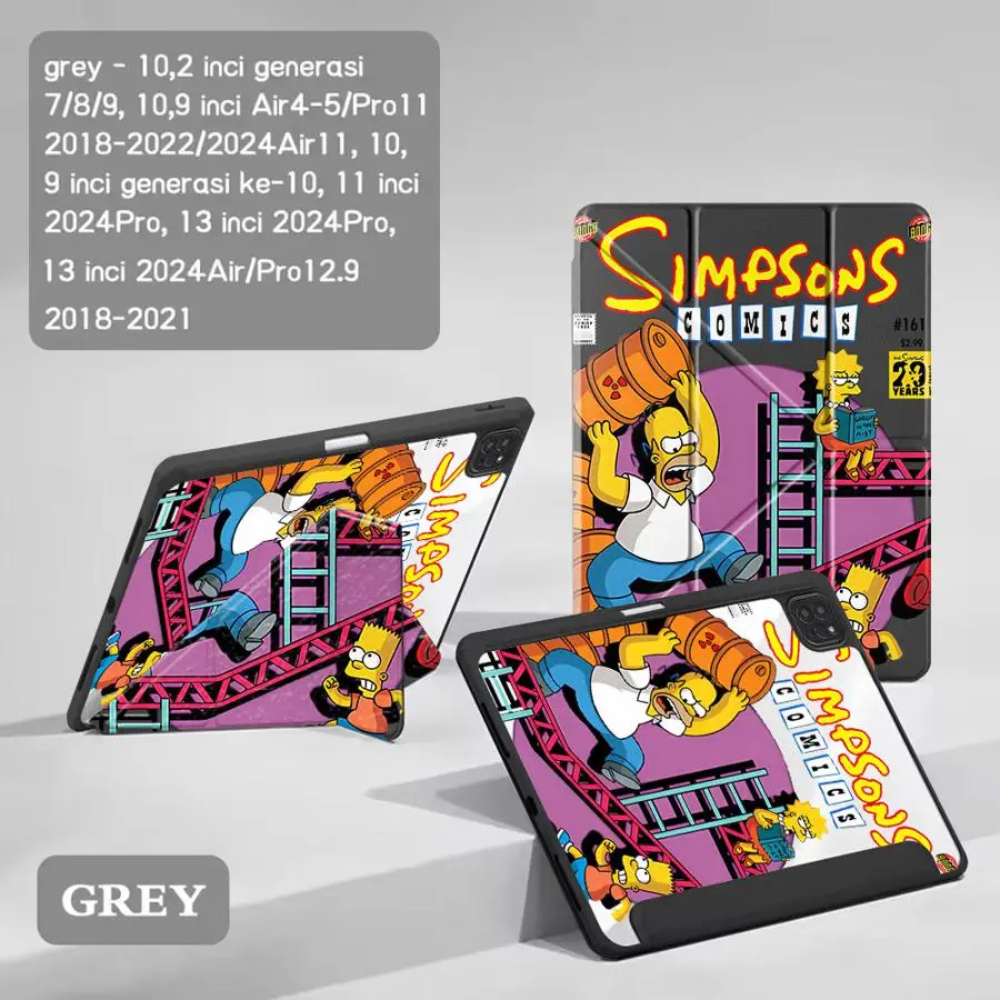Cartoon The Simpsons Bart Tablet Case For iPad Mini 6 7 Pro 11th 10th 9th 8th 7th 12.9inch Pro 2025 Air 4 5 M3 M2 M4 11inch