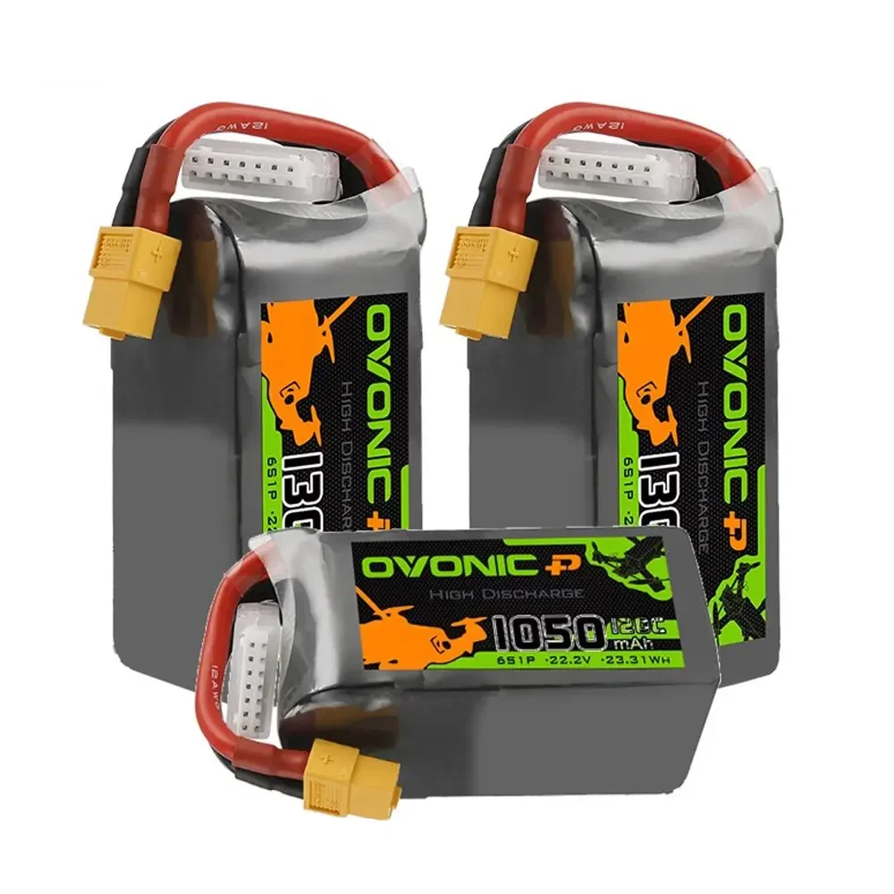 OVONIC-batería Lipo 3S 4S 6S, paquete de 450, 850, 1050, 1300, 1550mAh, mAh, para FPV, helicóptero, Dron, barco y avión