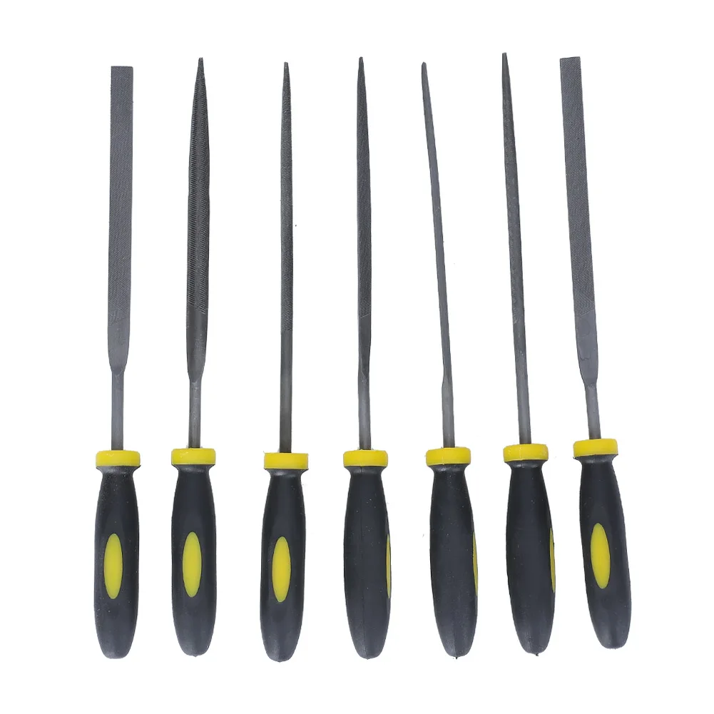 ملف مسطح ملف اليد مجموعة ملفات متعددة الوظائف أداة يدوية عالية الكربون الصلب لأعمال الخشب المعدنية والزجاج والسيراميك #5