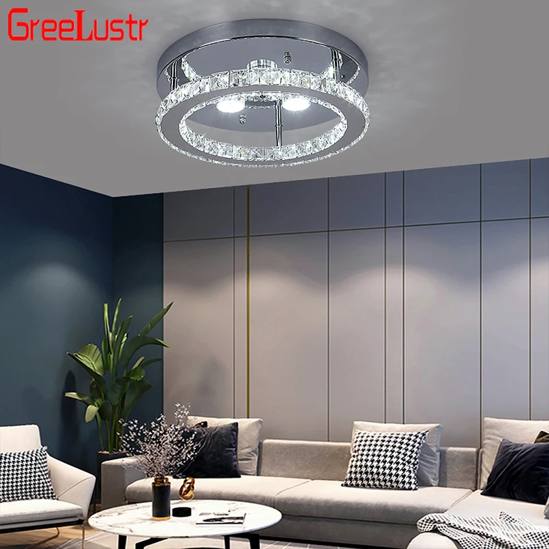 

Led K9 Crystal Ceiling Lamp Bedroom Kitchen Cricle Ceiling Chandelier LightCristal Lustre Home Decora 110V-220V Lighting Fixture