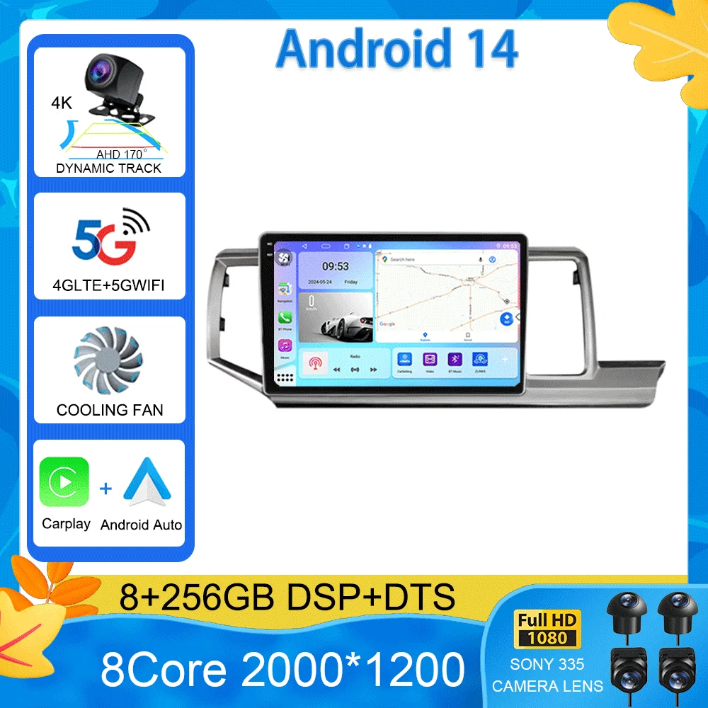 Android 15 Car Radio For Honda Stepwgn 2009-2013-2015 Multimedia Video Player Stereo Navigation GPS Carplay Android Auto WIFI