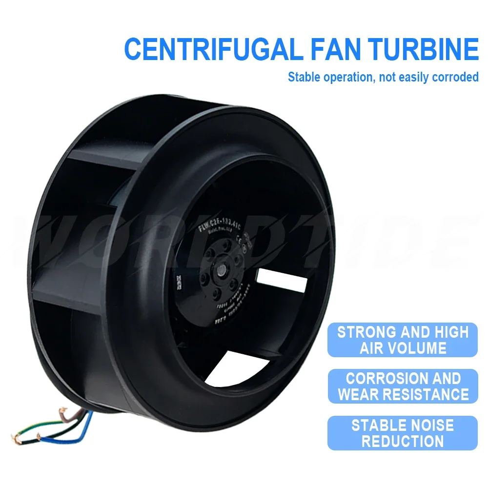 Imagem -02 - Ventilador Centrífugo de Turbina de Vórtice 60w 220v Flw133 2450rpm Purificador de ar de Tubulação Turbo Ventilador de Jato de Turbina