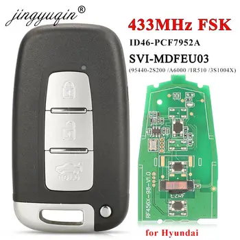 Jingyuqin 433Mhz รถ Smart Key ระยะไกลสำหรับ HYUNDAI Tucson IX35 Accent Veloster Sonata Solaris SantaFe Verna I45 I30 SVI-MDFEU03