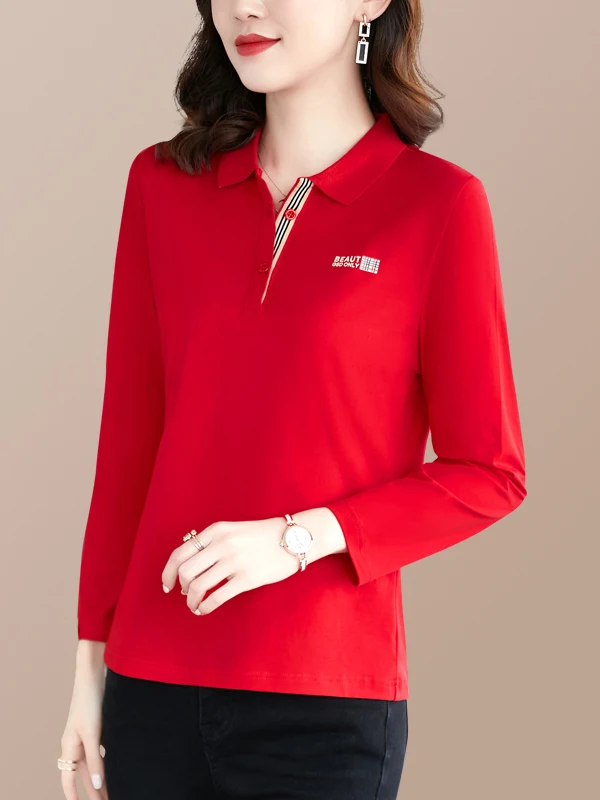 

Футболка Faionable Long Sve Ne, свободная повседневная спортивная одежда для женщин среднего возраста, дышащее полиэфирное волокно, стандартный крой