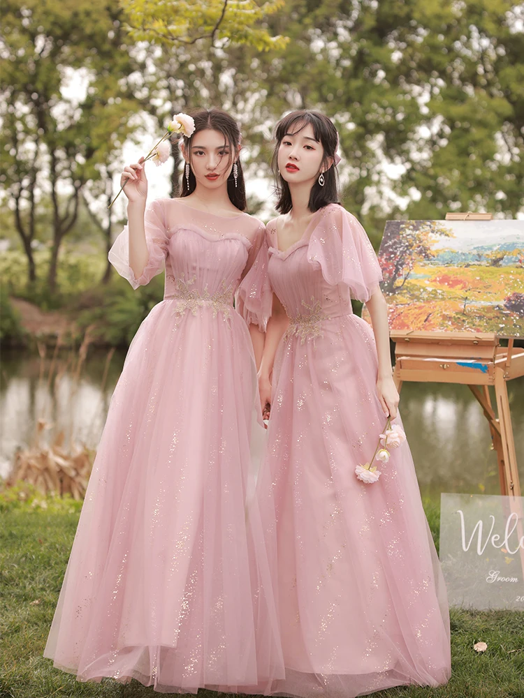 rustic pink bridesmaid dresses Blush Pink Satin Strapless Long Bridesmaid Dress PB130