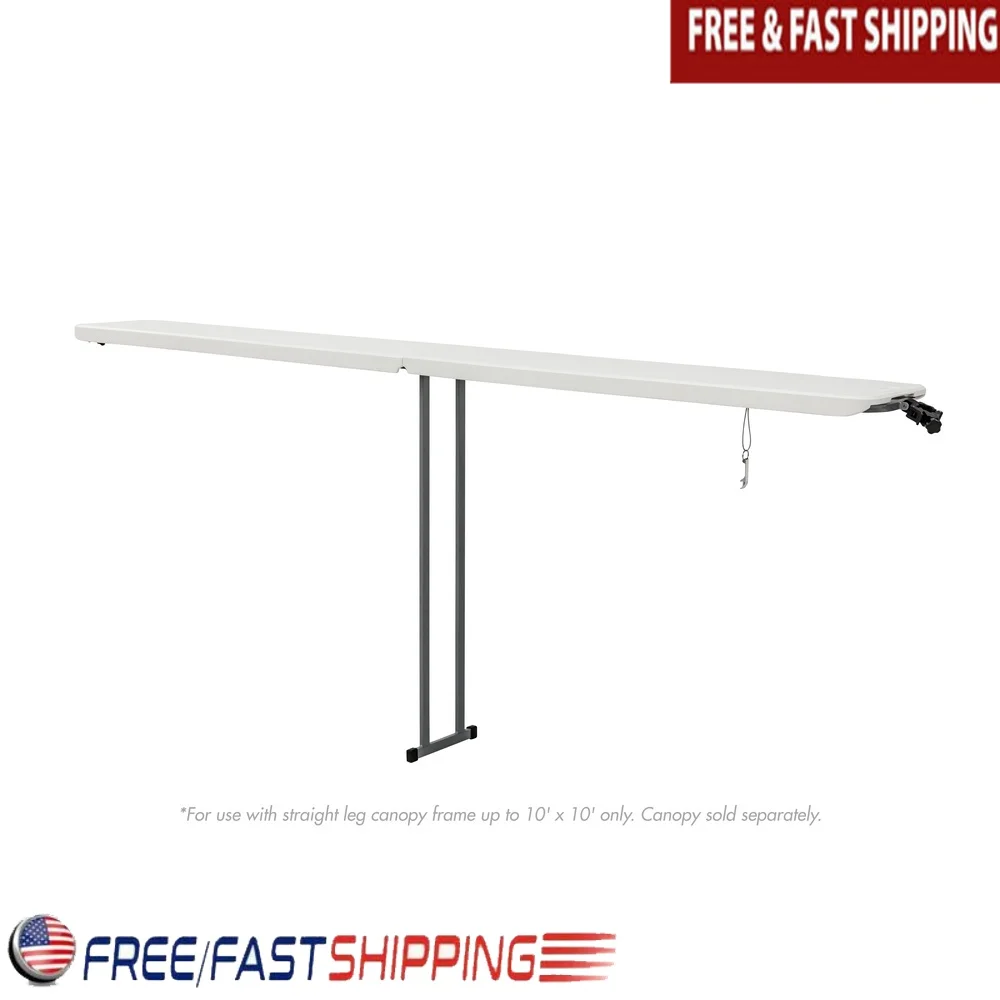 

8 Foot Extendable Tailgate Table Portable Outdoor Picnic Table with Bottle Opener Bi-Fold Design Easy Transport and Setup