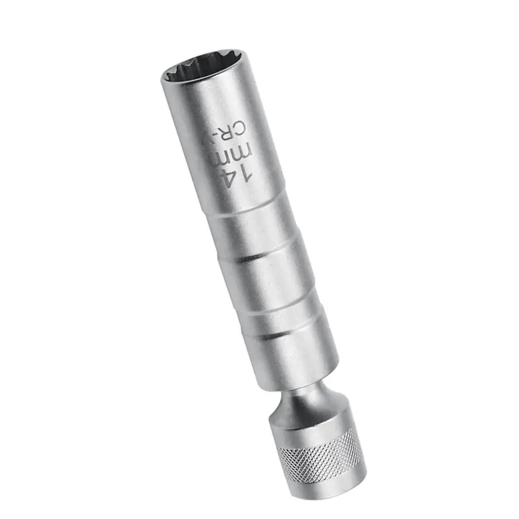 

Thin Wall Magnetic Spark Plug Socket Universal Swivel Steel Removal Tool for Automotive Engine Repair