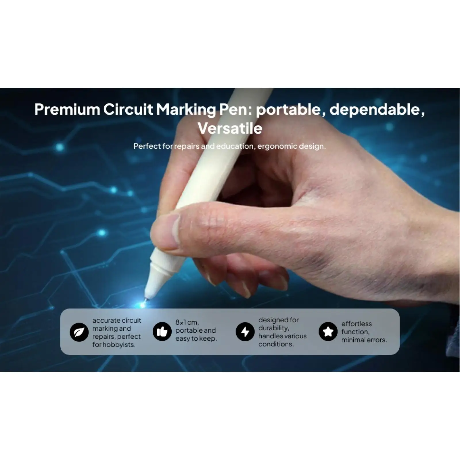 2x Conductive Electric Paint Pen Circuit Marker Kids Student Education
