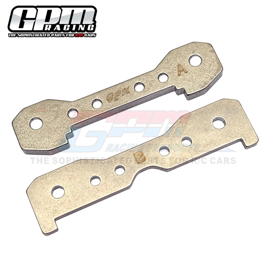 GPM Metal Stainless Steel Front Tie Bars Lower Arm Fixed Block 9527 for Traxxas 1/8 Sledge 4WD Monster Truck 95076-4 RC Cars