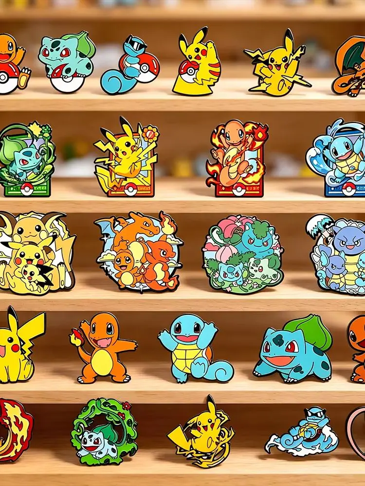 8-teiliges Pokemon-Emaille-Pin-Set, japanischer Anime-Cartoon, Pikaqiu Mewtwo, Sammel-Pins für Rucksäcke, Geschenke für Fans und Freunde