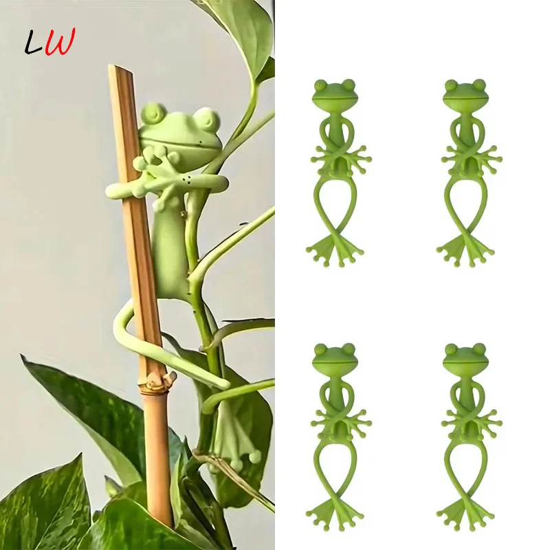

1/2/4pcs Frog Shaped Plant Support For Plants Gardening Gadgets Plant Stand Indoor Garden Pots & Planters Accessories Vine