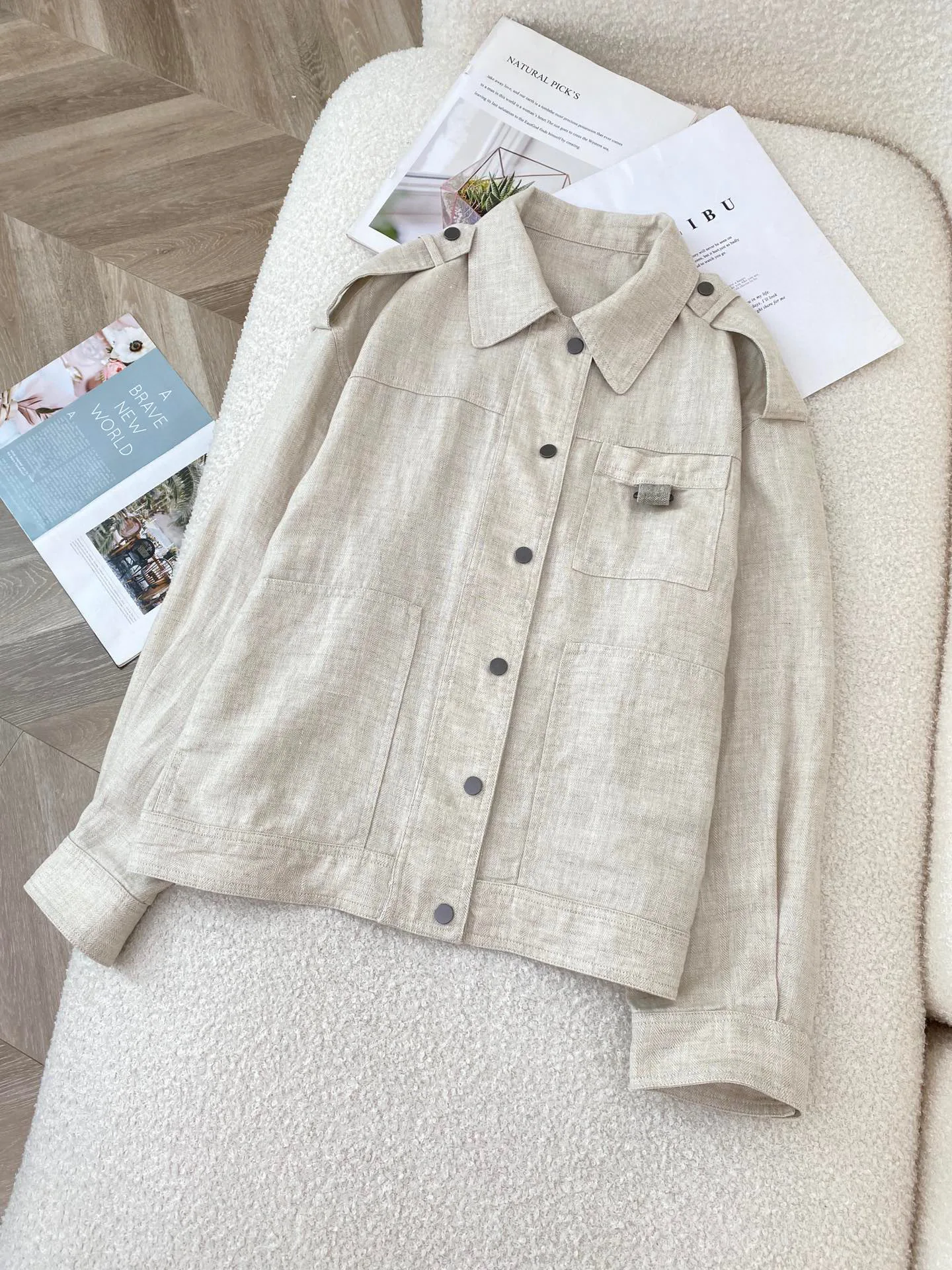 

High Quality Linen Trench, Casual Style, Spring and Summer