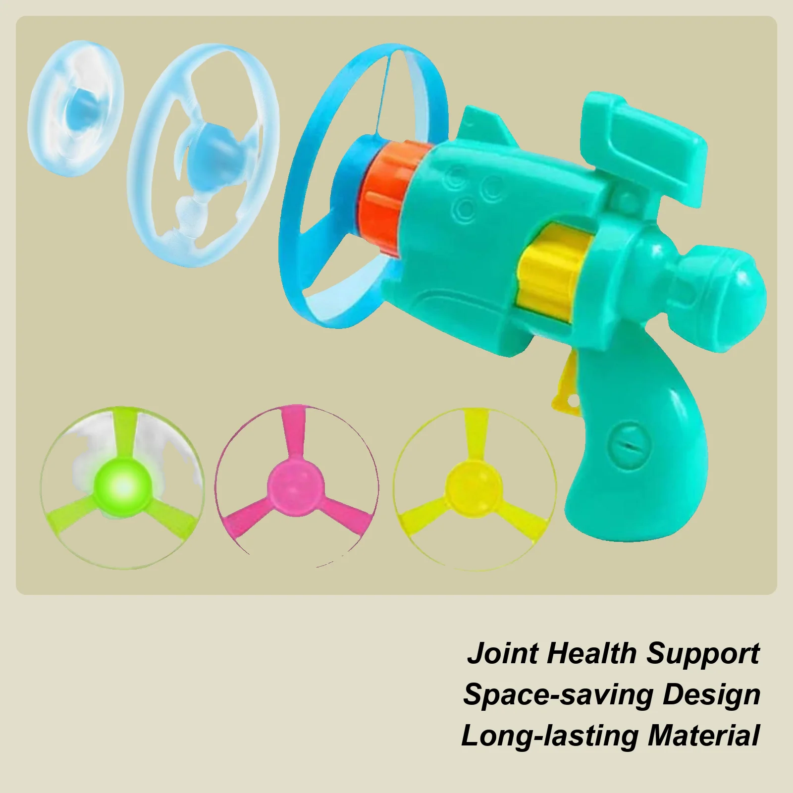 Disc Shooter Flying Saucer Shooter for Pet Light-Up Interactive Pet Toy for Patio Beach Garden Outdoors Lawn Backyard