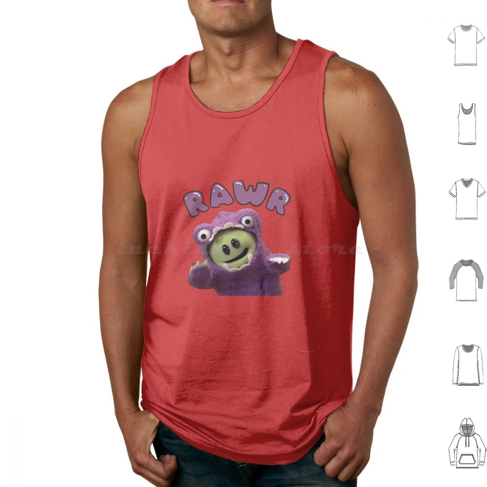 Nanalan Rawr-Mona Monster Cute Design Tank Tops Print Cotton Nanalan Nanalan Monster Nanalan Rawr Nanalan Mona Monster Mona